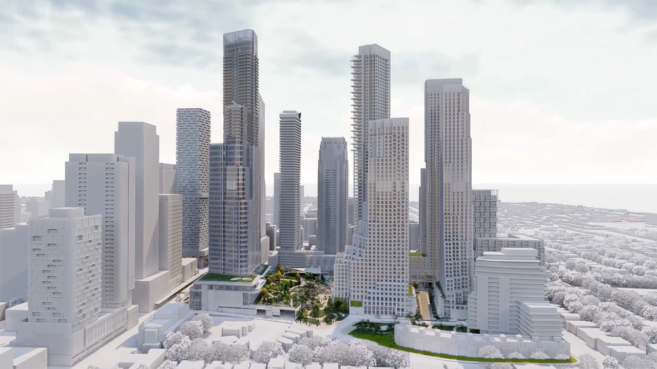 Rendering of 2180 Yonge Condos looking East