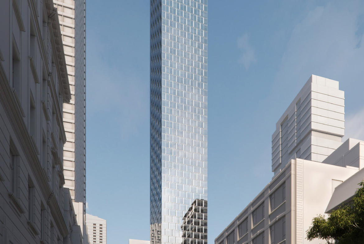 Exterior rendering of 240 Adelaide Condos full tower view