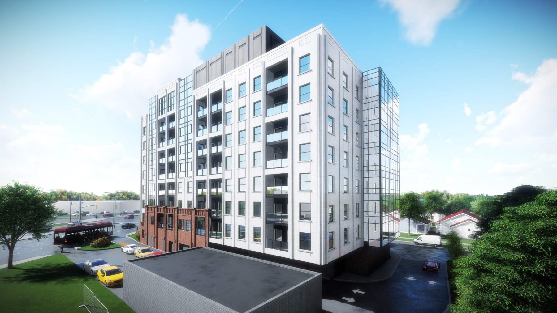 Rendering of 4151 Kingston Road Condos exterior
