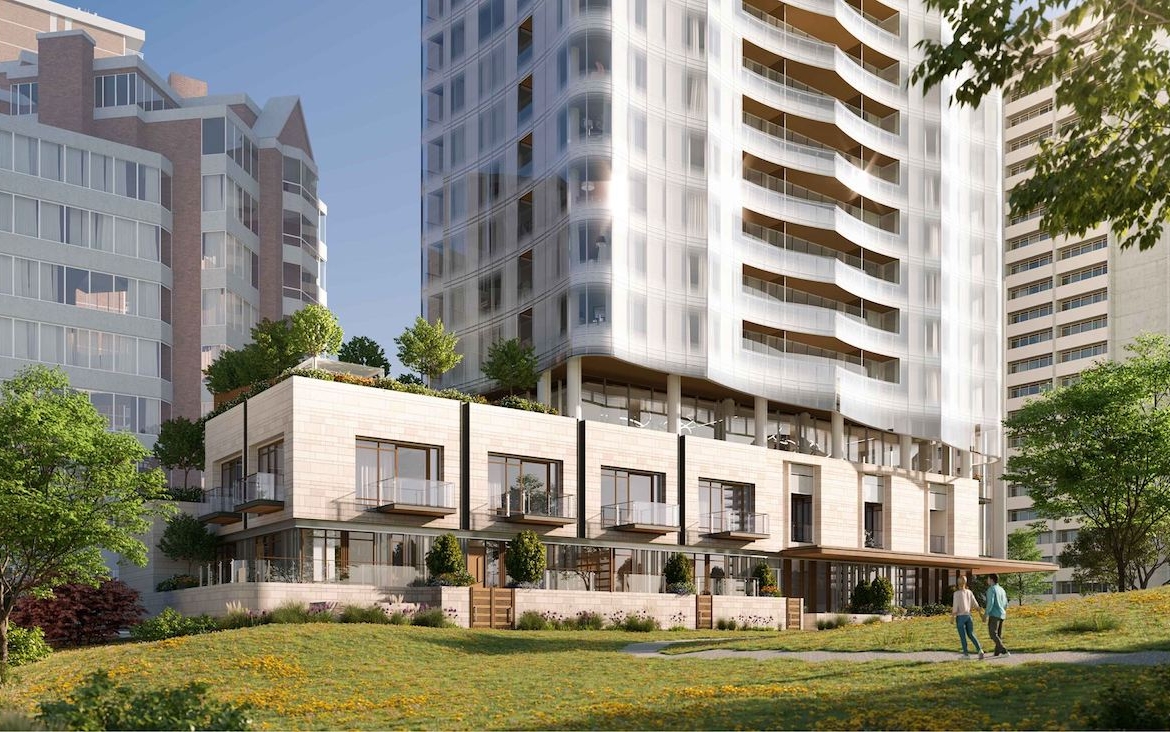 Rendering of 49 Jackes Avenue Condos podium exterior