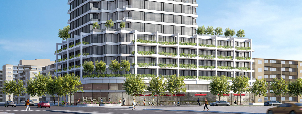 Exterior rendering of 4926 Bathurst Street Condos