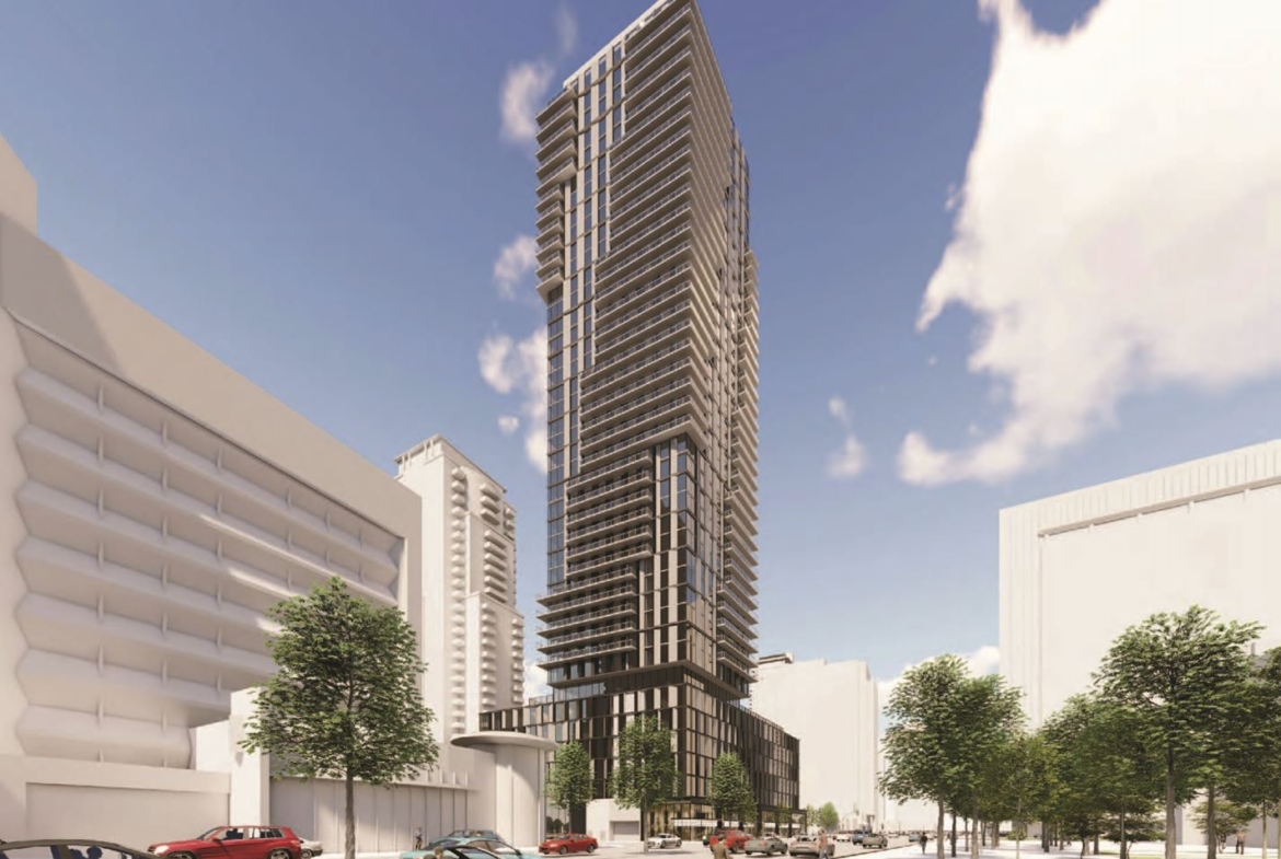 Exterior rendering of 5051 Yonge Street Condos full view