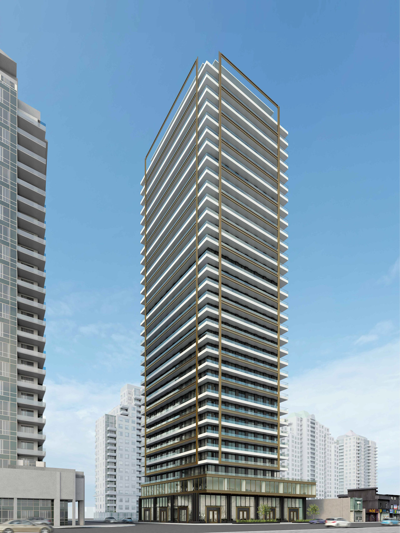 Rendering of 5205 Yonge Condos exterior full view