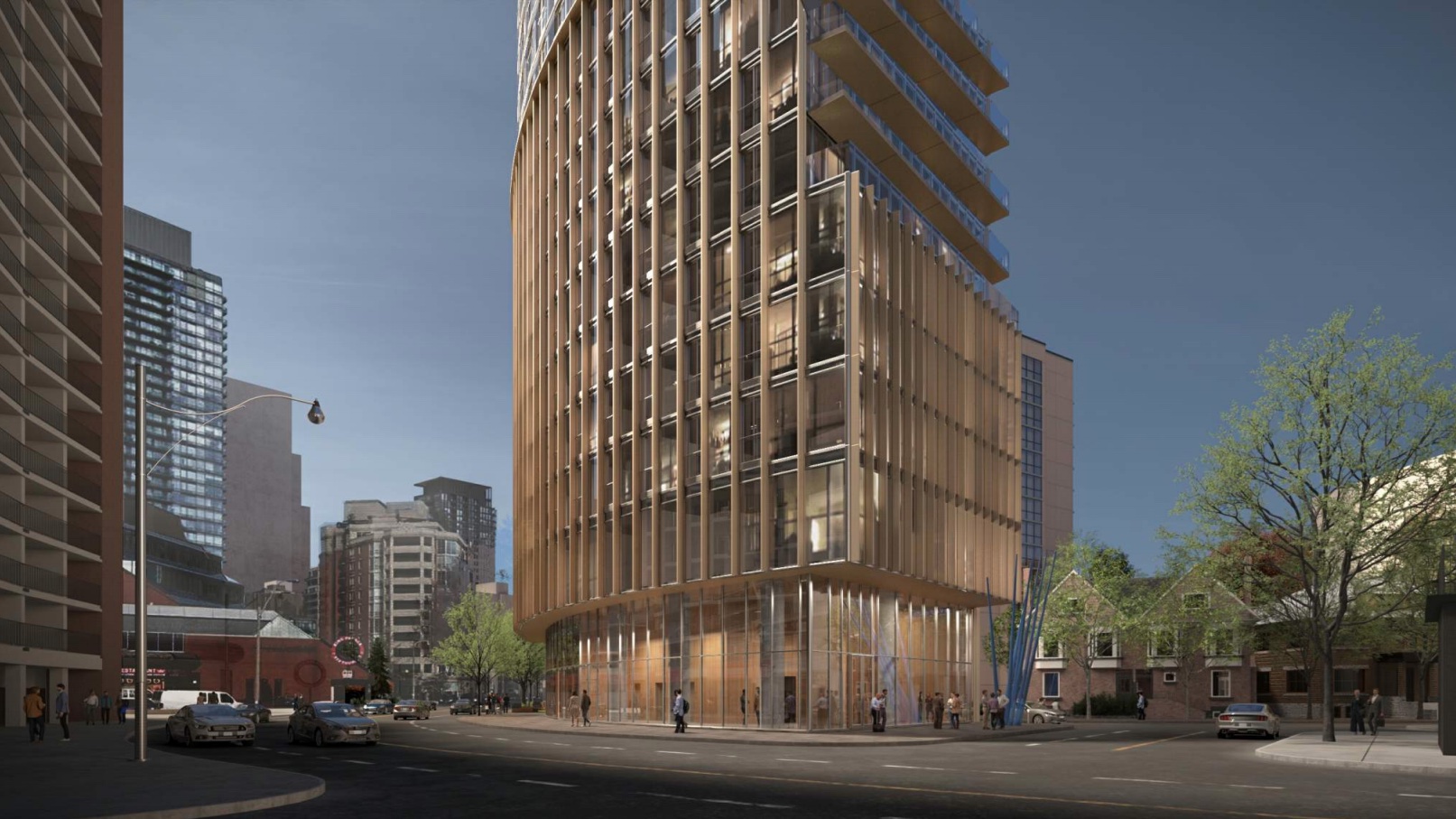 Rendering of 717 Church Street Condos podium and streetview