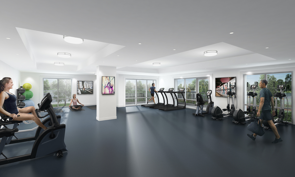 Rendering of MODO Condos fitness centre