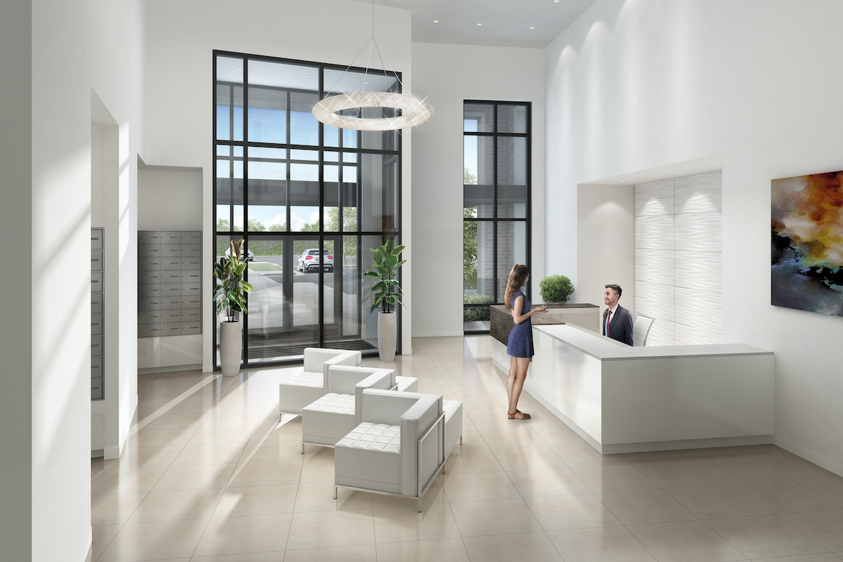 Rendering of MODO Condos lobby