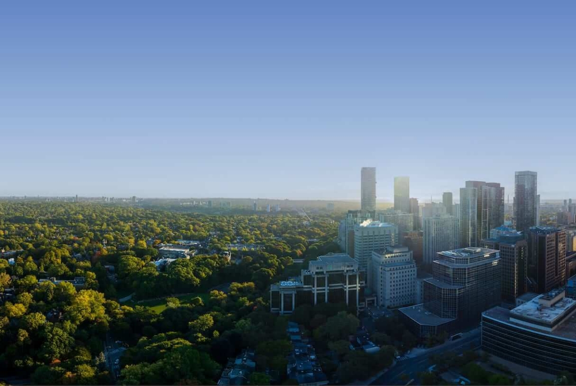 Rendering of Park Road Condos panoramic east view