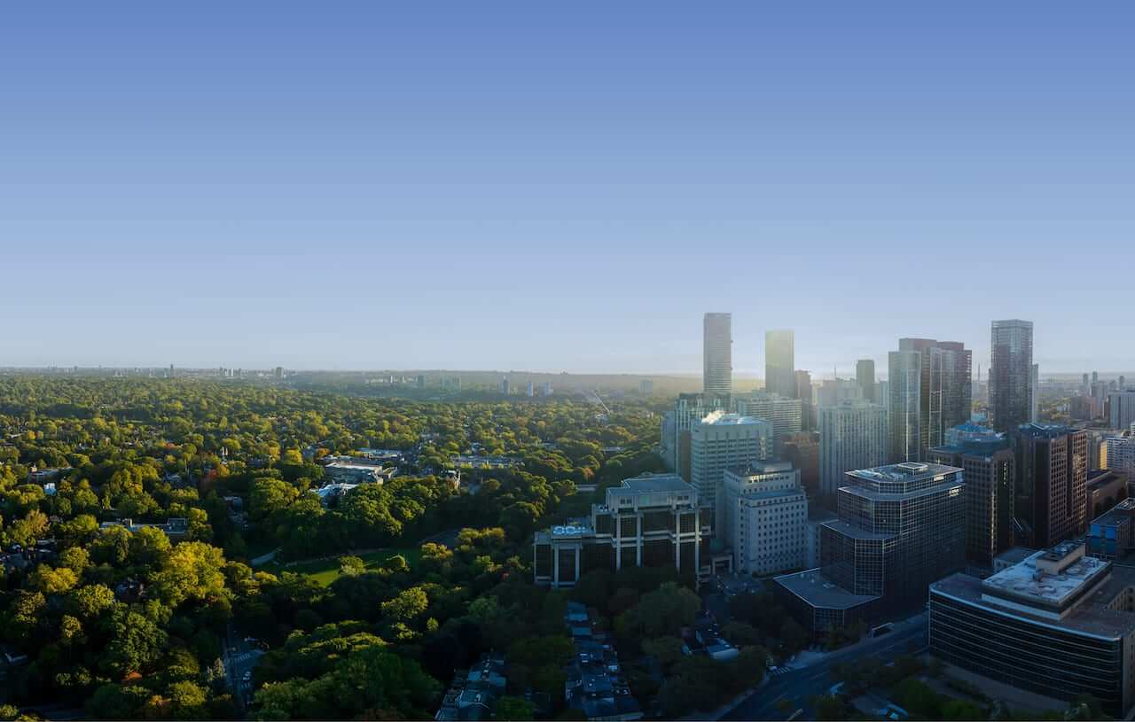 Rendering of Park Road Condos panoramic east view