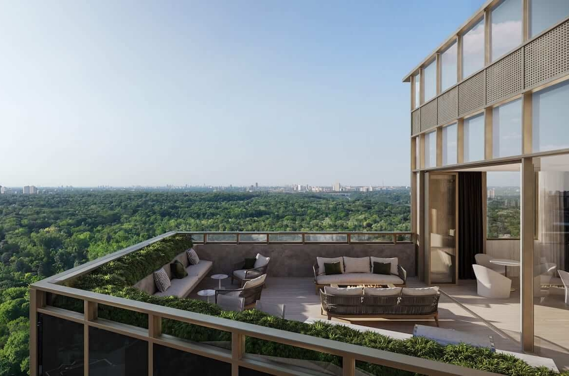 Rendering of Park Road Condos exterior rooftop terrace