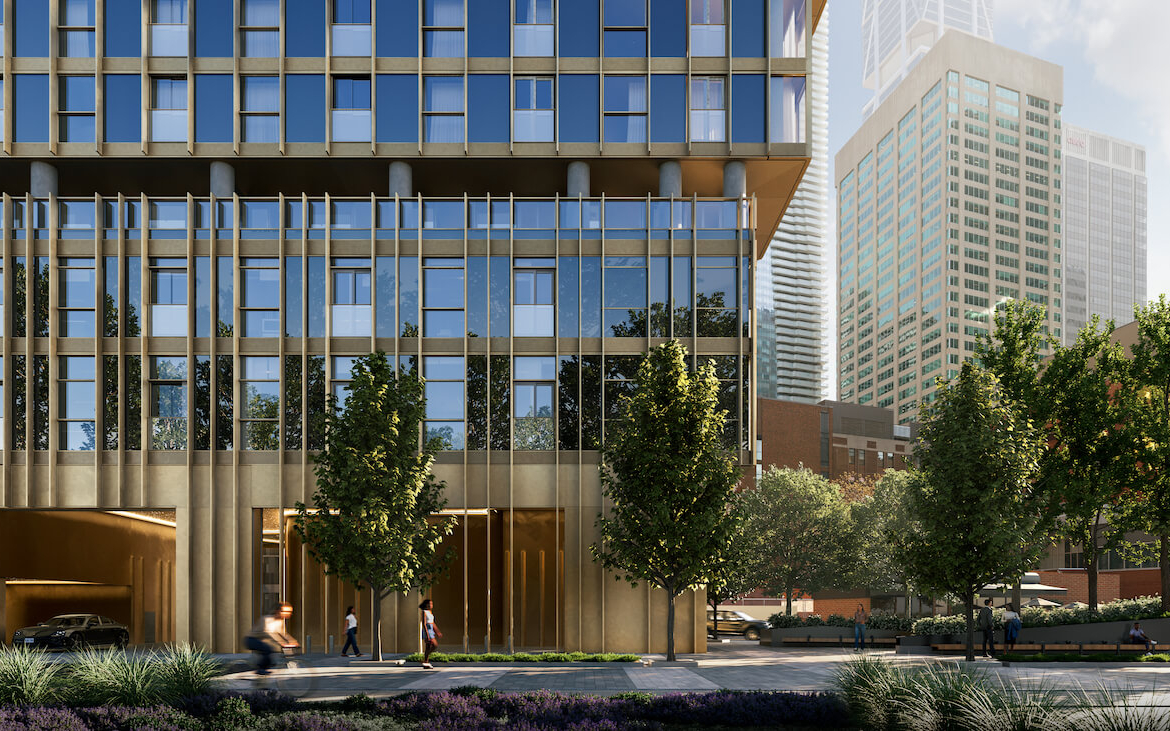 Rendering of Park Road Condos the parkette
