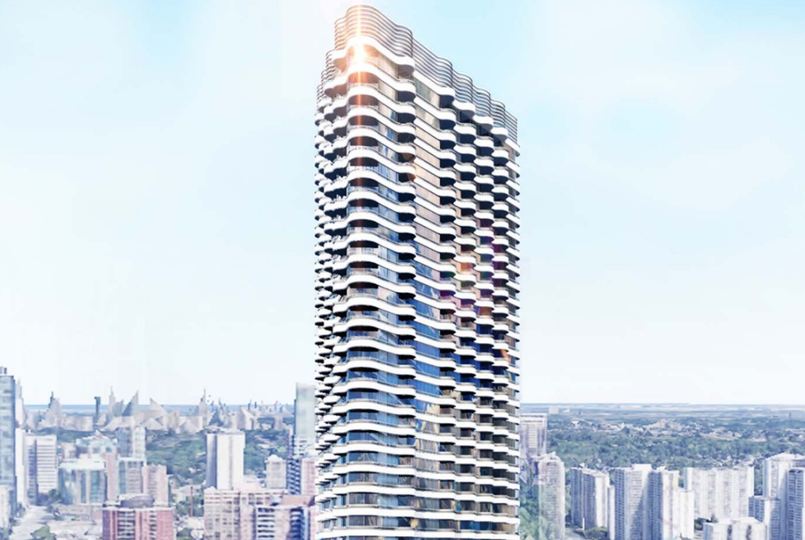 Condo rendering of Filmores Hotel Redevelopment upper view exterior