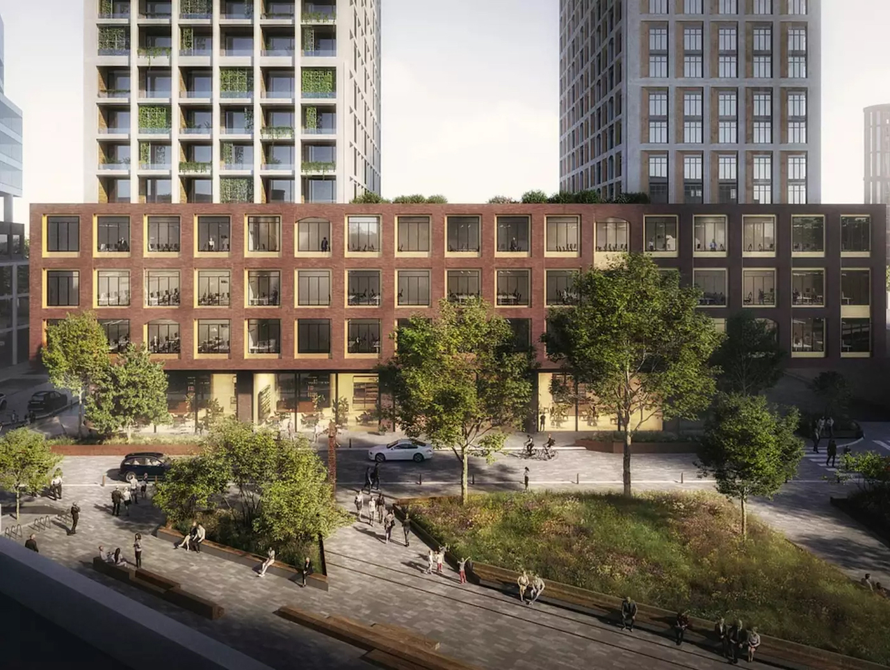 Rendering of King Liberty Condos building exterior