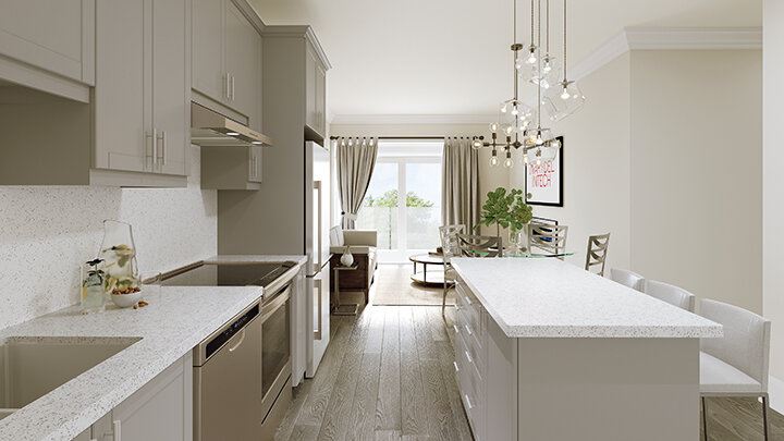 Rendering of Montebello Condos interior kitchen