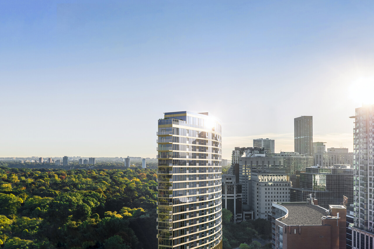 Rendering of Park Road Condos exterior Toronto views