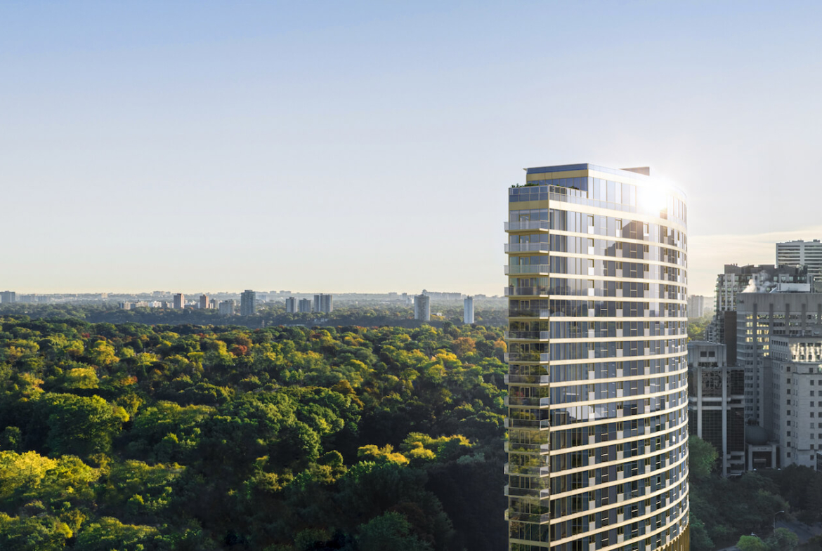 Rendering of Park Road Condos exterior partial view