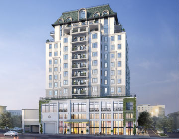 Rendering of The Waldemar Condos full exterior
