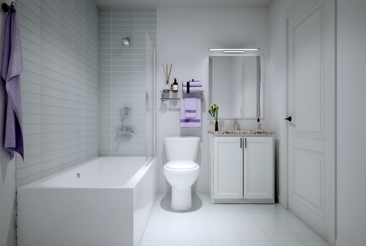 Rendering of Nuvo 2 suite bathroom