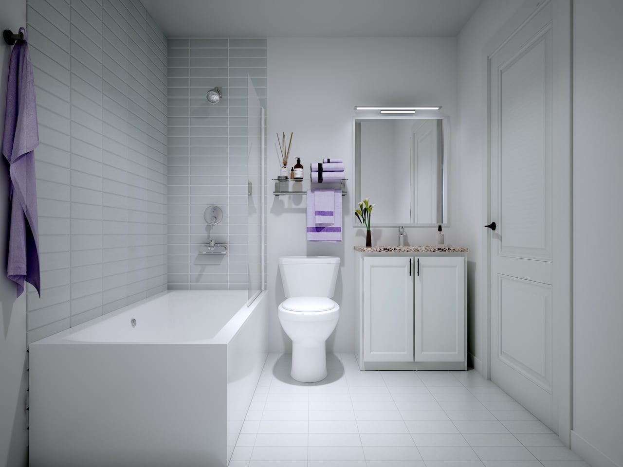 Rendering of Nuvo 2 suite bathroom