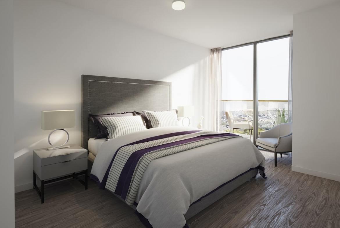 Rendering of Nuvo 2 suite bedroom