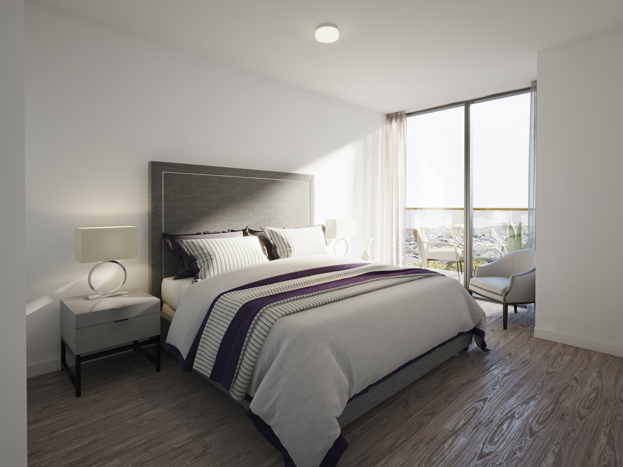 Rendering of Nuvo 2 suite bedroom