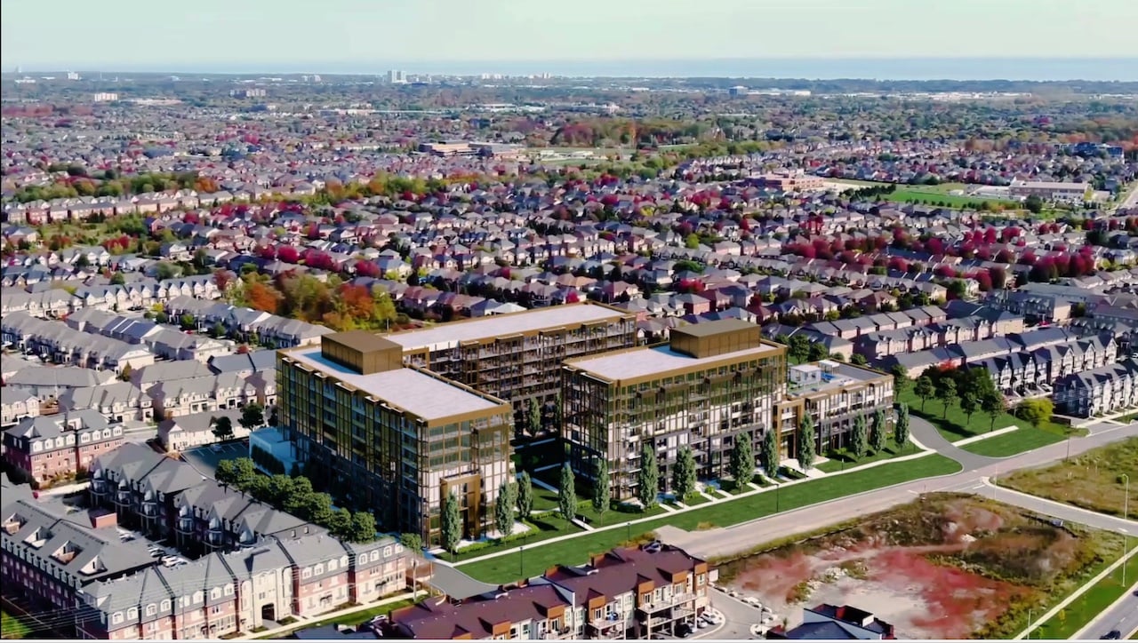 Rendering of Nuvo 2 Condos building aerial view