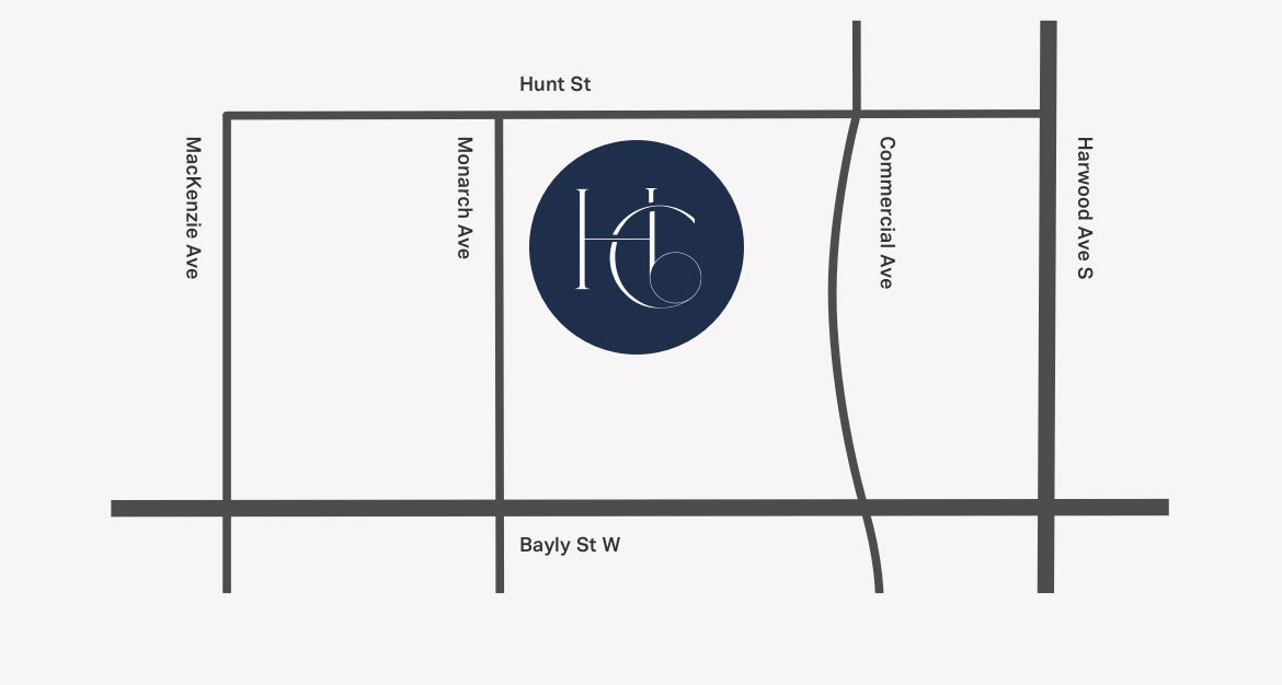 Map of Hunters Crossing in Ajax