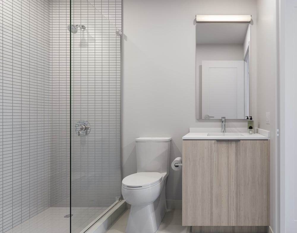 Rendering of 1 Jarvis Condos suite bathroom neige