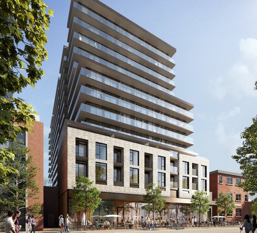 Rendering of 1 Jarvis Condos exterior corner view