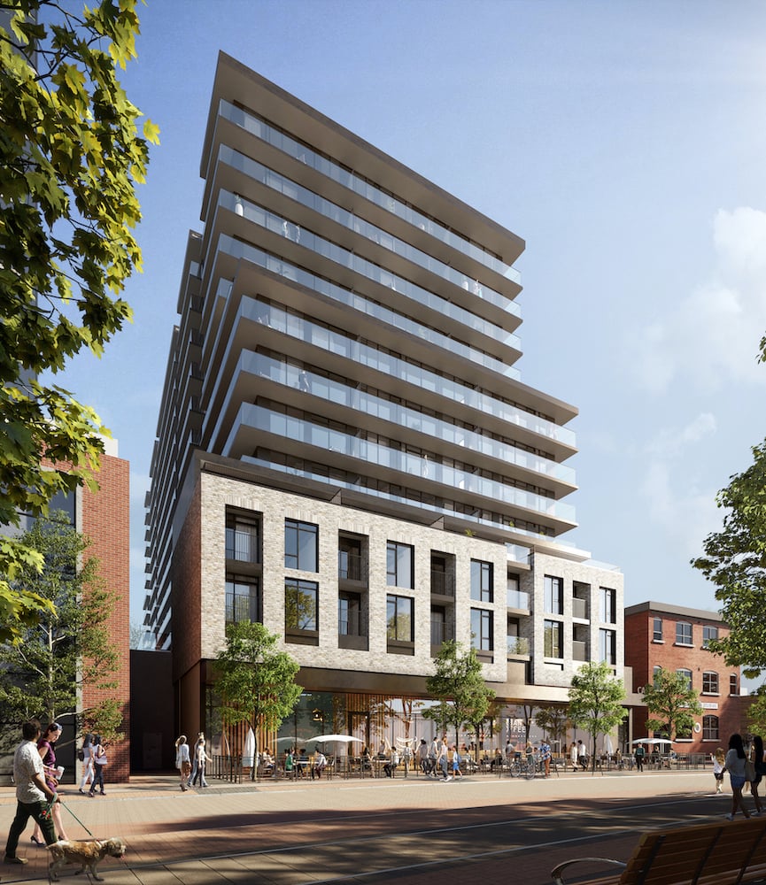 Rendering of 1 Jarvis Condos exterior corner view