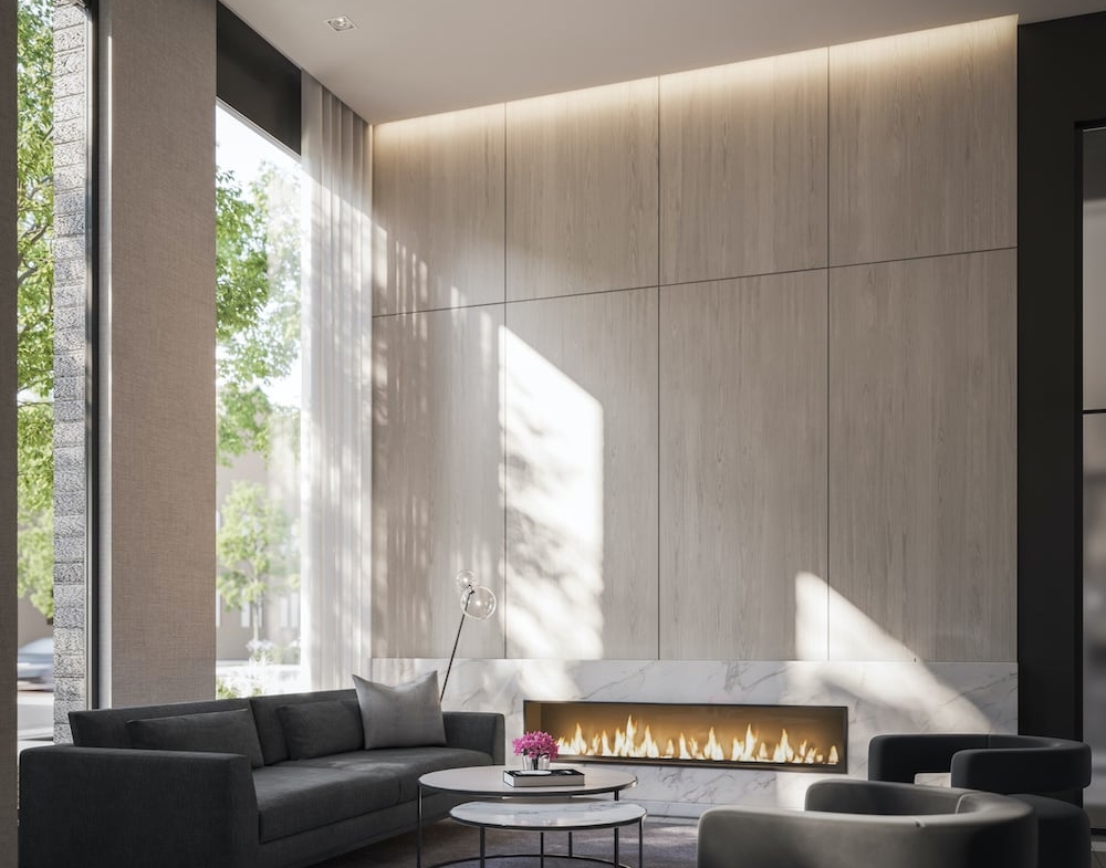 Rendering of 1 Jarvis Condos lobby lounge