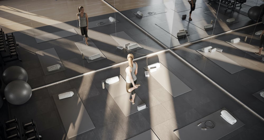 Rendering of 1 Jarvis Condos yoga studio
