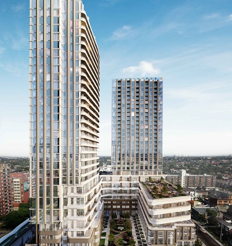 Rendering of 1319 Bloor Street West Condos exterior full view