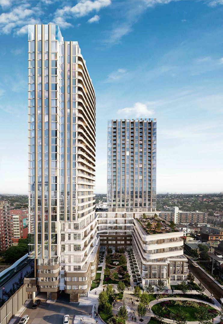 Rendering of 1319 Bloor Street West Condos exterior full view