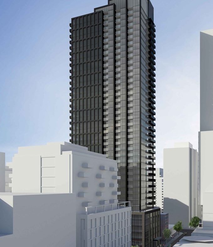 Rendering of 234 King Street East Condos exterior full view