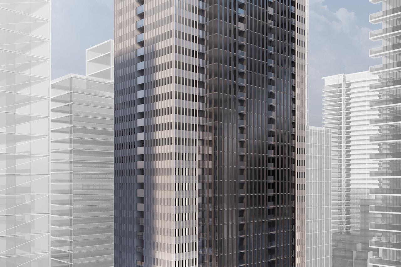 Rendering of 400 King West Condos exterior siding