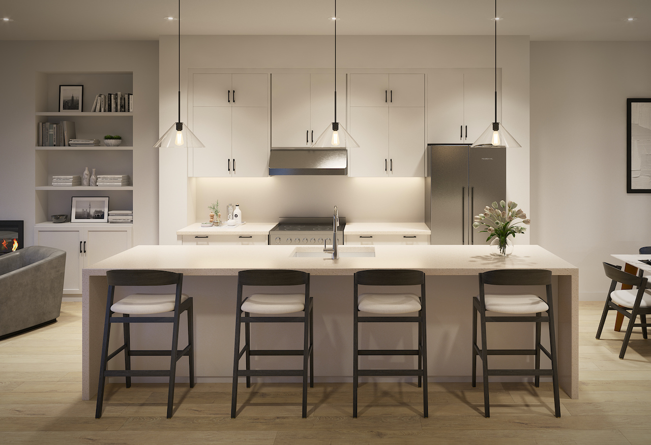 Rendering of Archetto Towns interior kitchen design 1