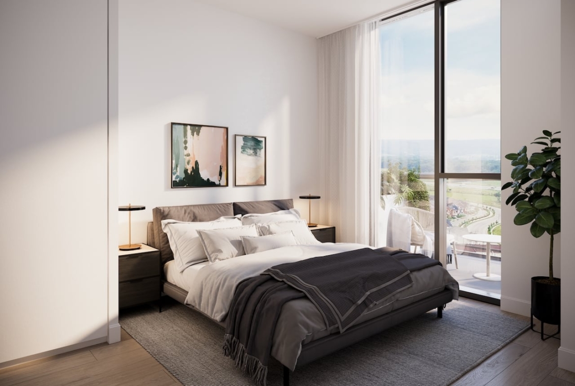 Rendering of Realm Condos interior bedroom