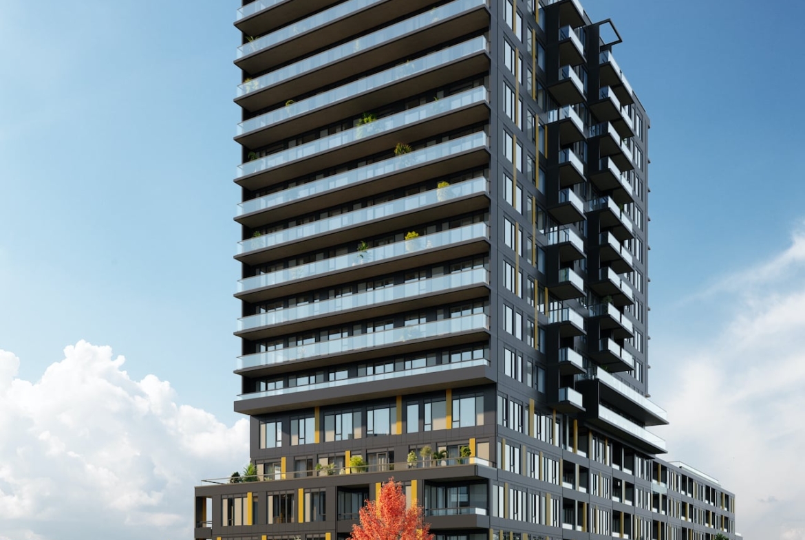 Rendering of Realm Condos exterior full view