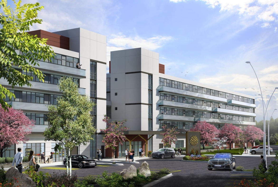 Rendering of Upper Vista Welland front entrance