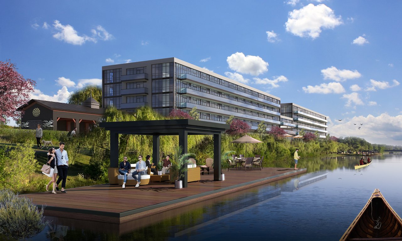 Rendering of Upper Vista Welland waterfront access