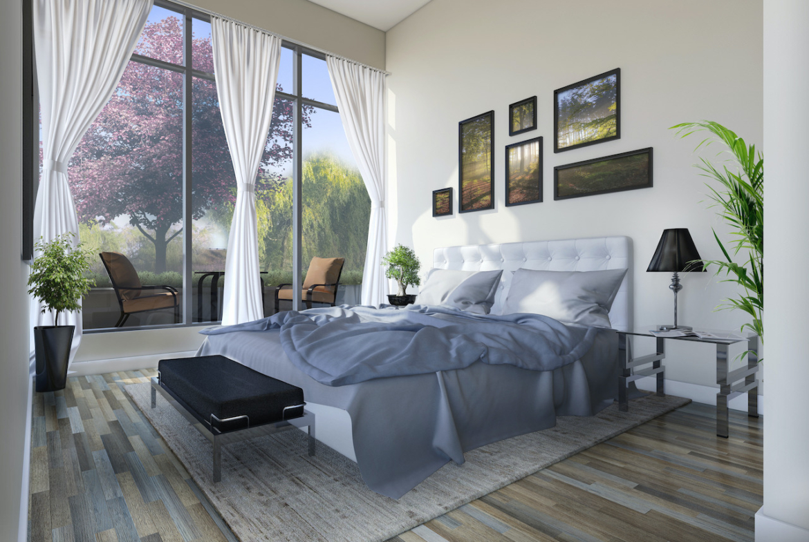 Rendering of Upper Vista Welland suite bedroom