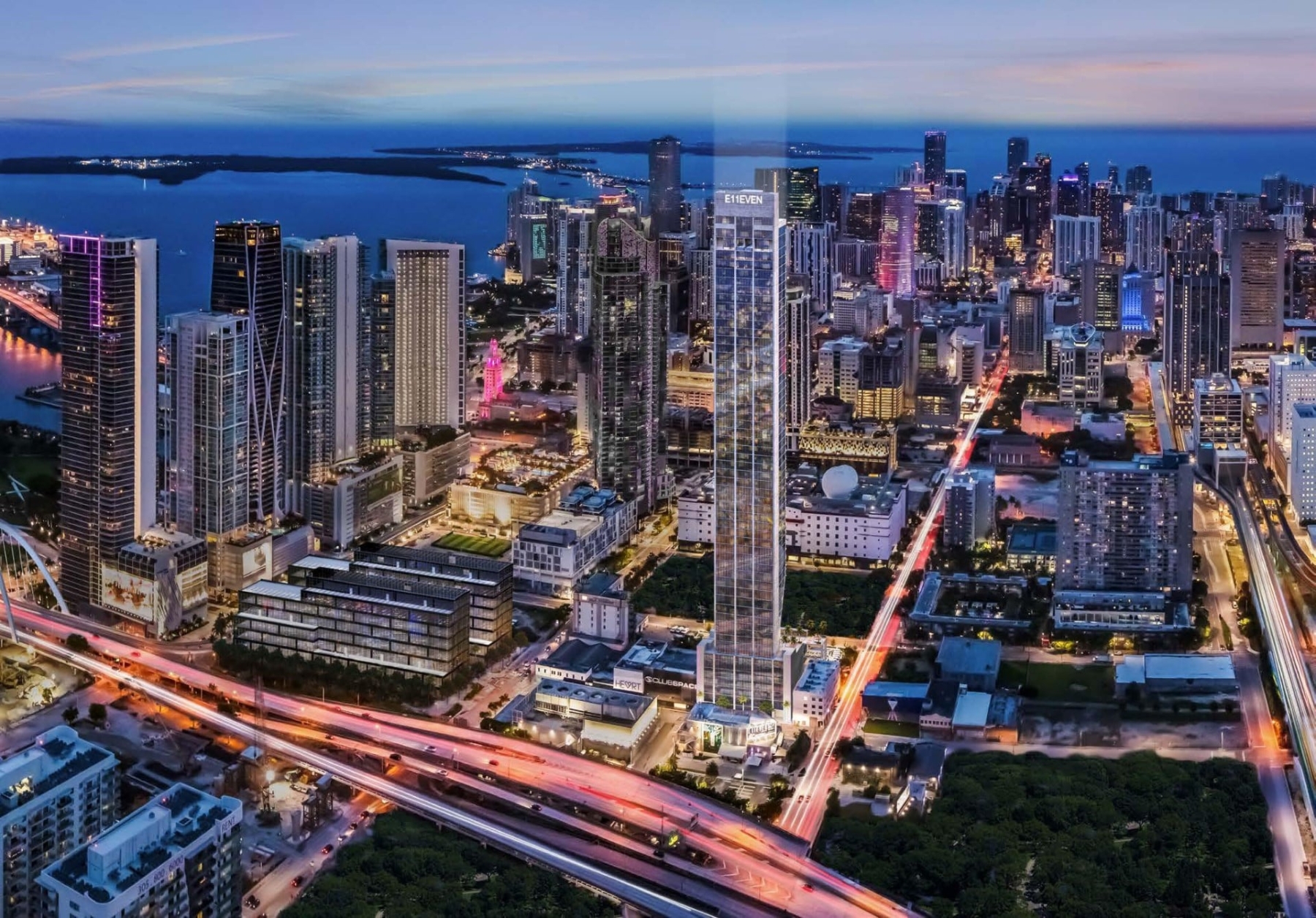 Aerial of E11even Hotel and Residences
