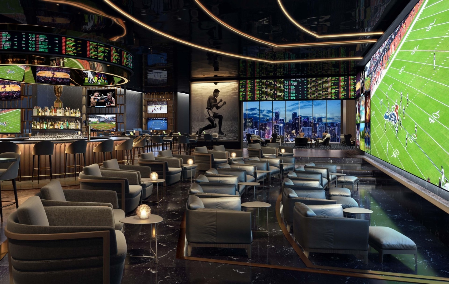 Rendering of E11even Hotel and Residences theatre room
