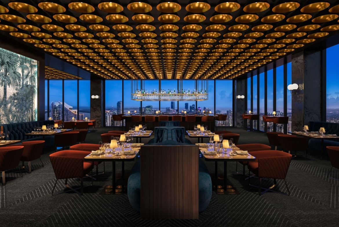 Rendering of E11even Hotel and Residences dining