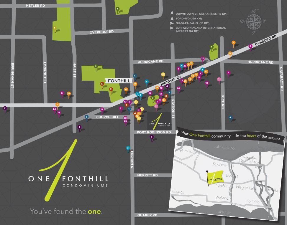 Area Map of One Twenty Condos Pelham, Ontario