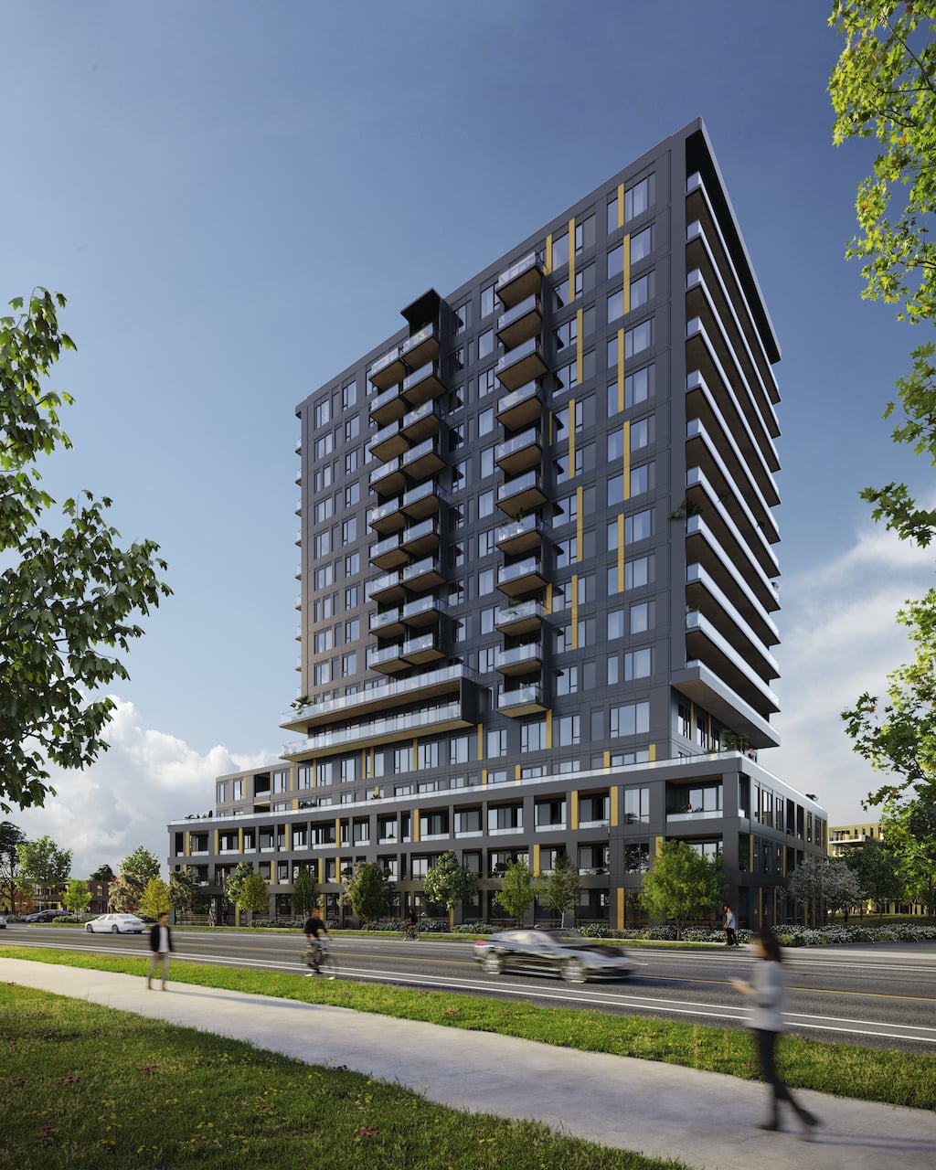 Realm Condos exterior one tower