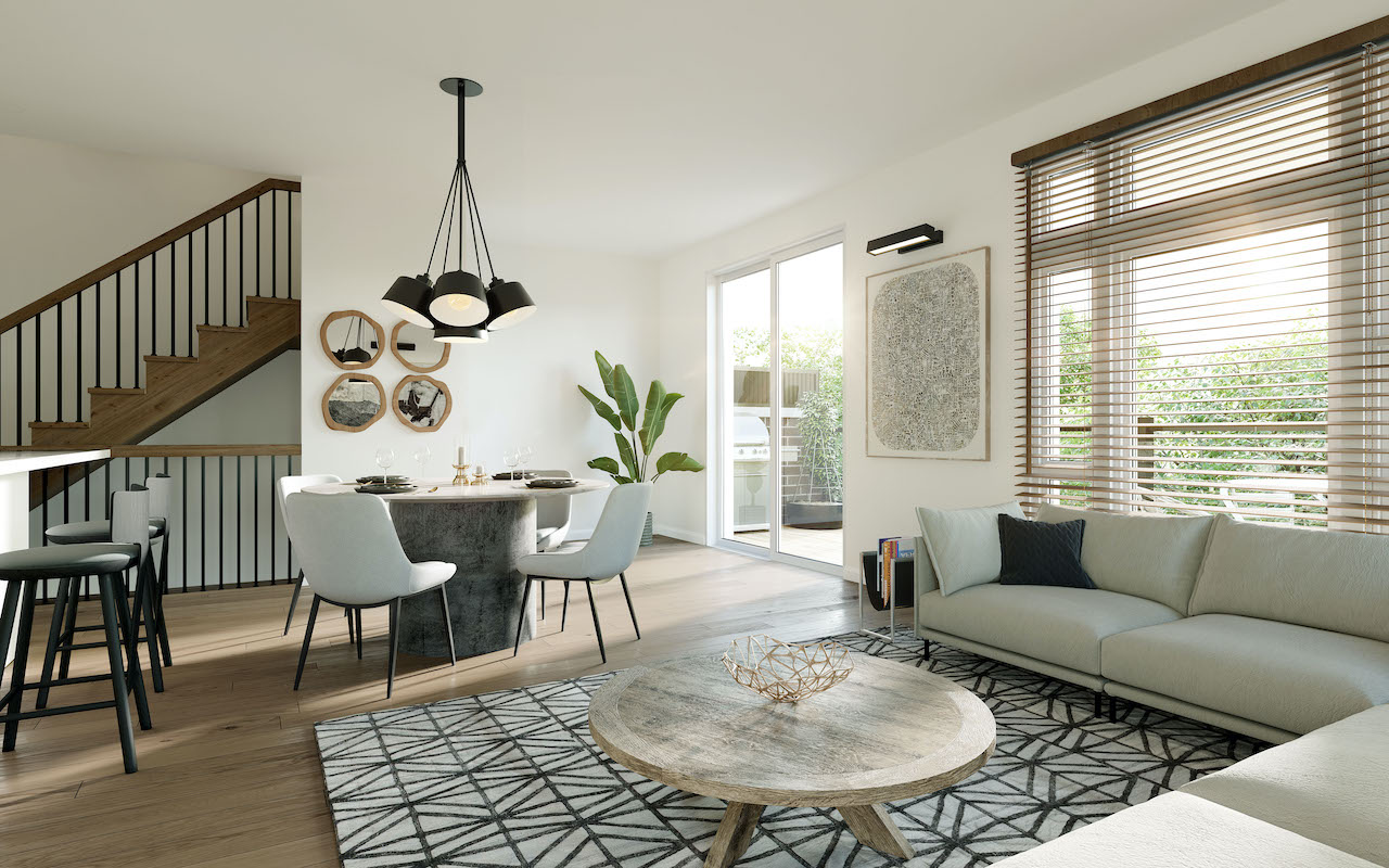 Twelve Oaks Towns suite interior living room
