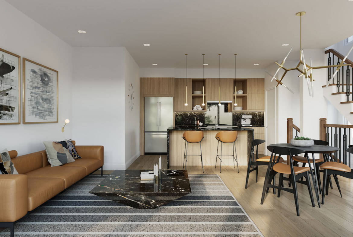 Twelve Oaks Towns suite interior open concept