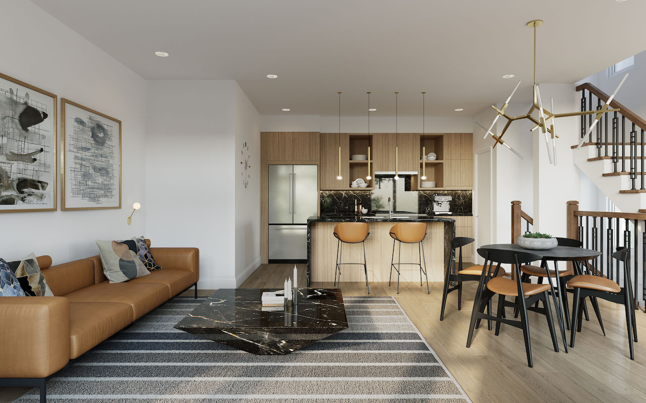Twelve Oaks Towns suite interior open concept