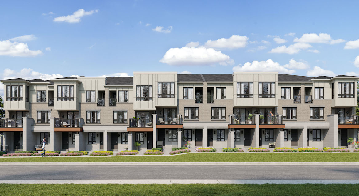 Twelve Oaks Towns exterior with street view